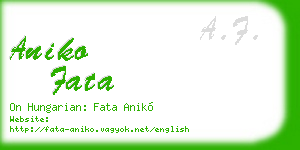 aniko fata business card
